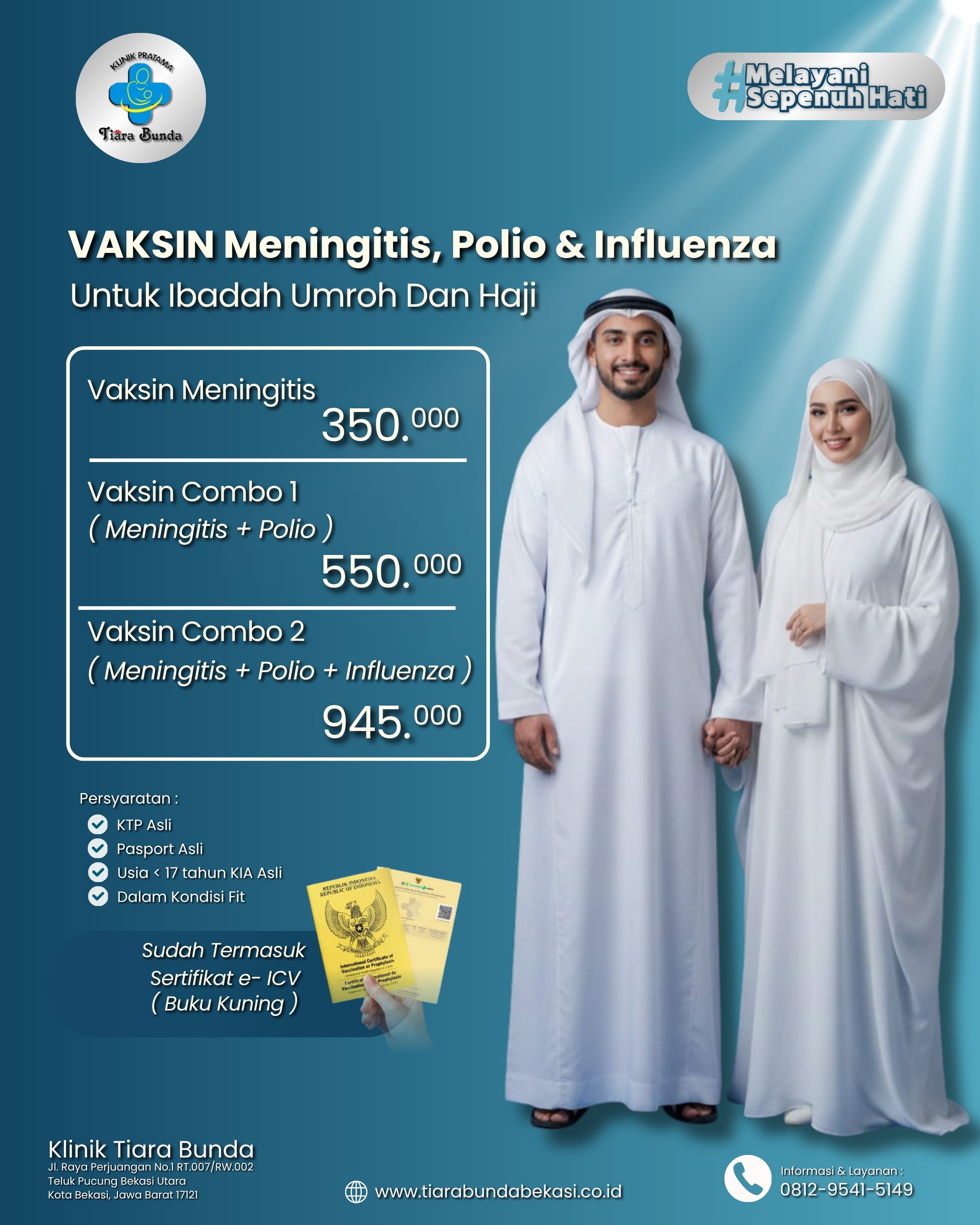 Vaksin Umroh (Meningitis dan Polio) – Bekasi Utara